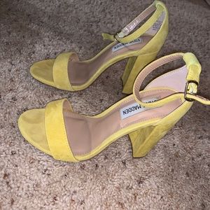 Steve Madden Yellow Suede Heels